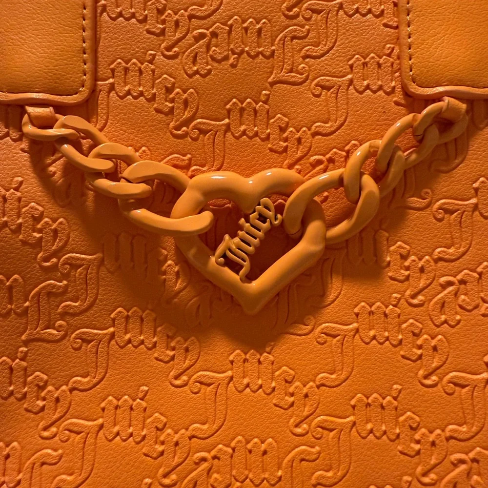 Juicy Couture Vibrant Orange Embossed Tote